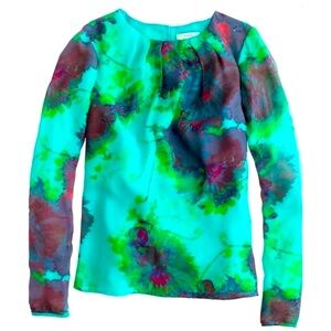 J. Crew Silk‎ Hothouse Floral Blouse 00